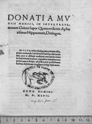 In interpretationem Galeni, opening page
