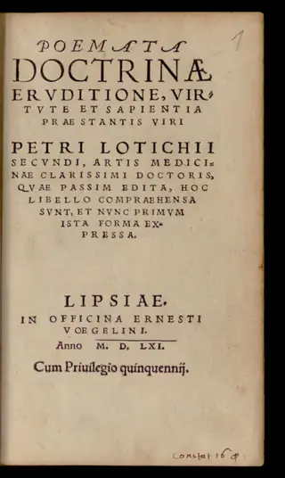 Poemata, opening page