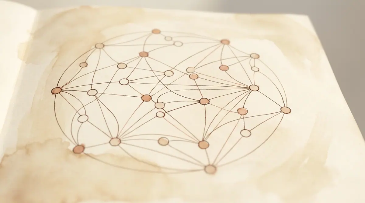A constellation chart reimagined as a network connecting poems