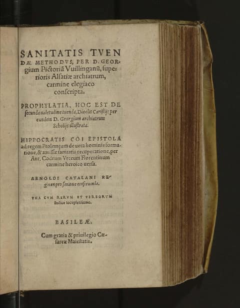 Cover scan of Sanitatis tuendae methodus, 1561