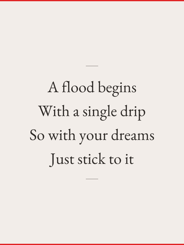A flood begins