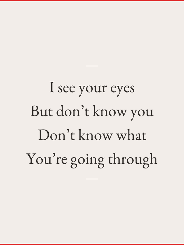I see your eyes