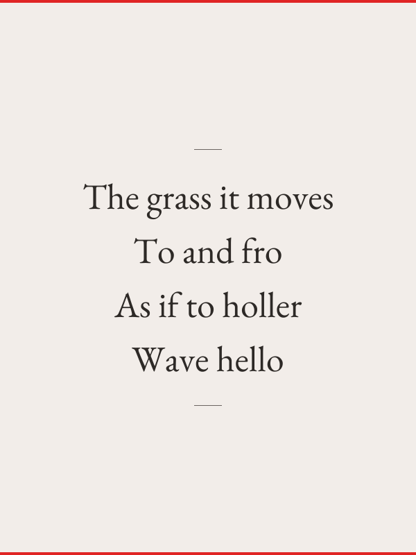 The grass it moves